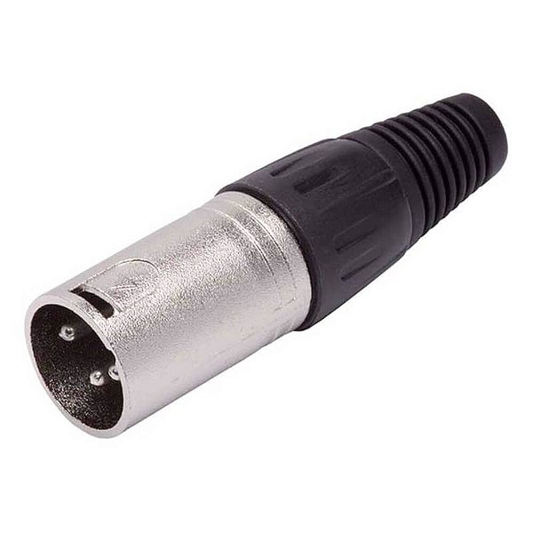 Plug MXT Xlr Macho Metal E Plástico - Niquel Pacote C/5 Un