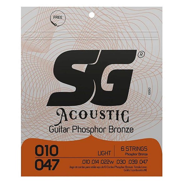 Encordoamento P/violão Fósforo Bronze Sg 0.010 - 0.047