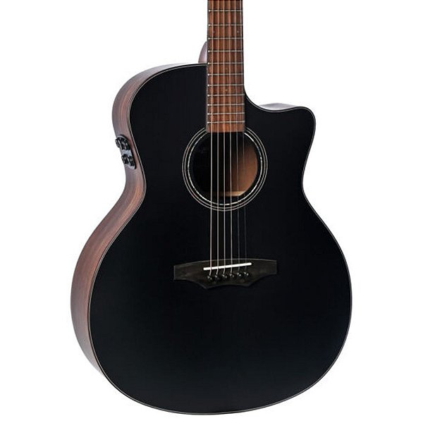 Violão Elétrico Seizi Supreme Ryu Mirai Black Top com Bag