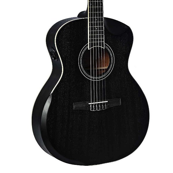 Violão Elétrico Seizi Nylon Nagoya Mirai Open Pore Black