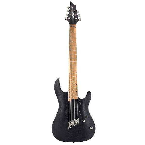 Guitarra 7 Cordas Cort KX307MS OPBK Open Pore Black Black