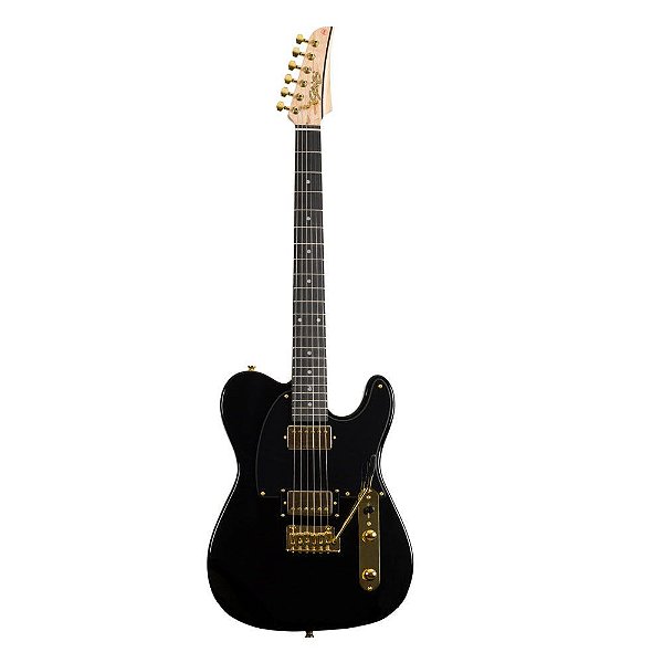 Guitarra Telecaster Seizi Katana Kabuto TL Black Gold C/ Bag
