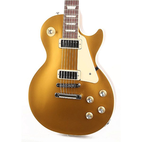 Guitarra Gibson 70s Deluxe Les Paul Gold Top com Case