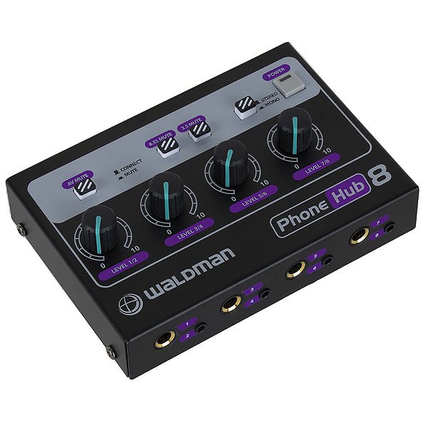 Mixer Amplificador para Fone de Ouvido Waldman PH-8 PhoneHub8
