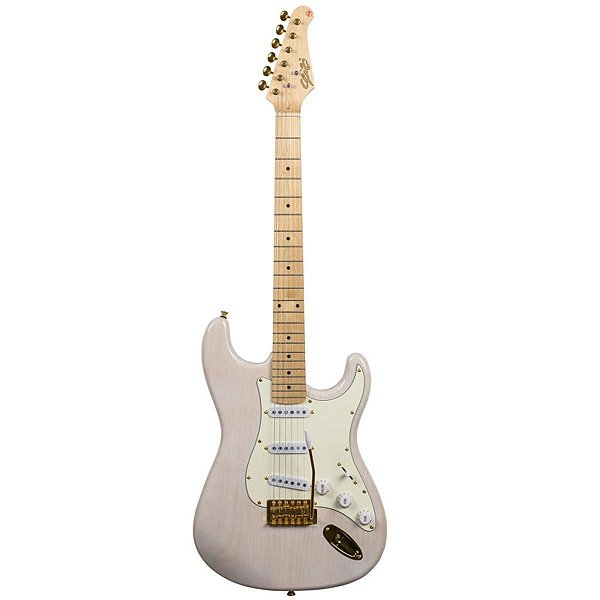 Guitarra Seizi Vintage Shinobi SSS Ash White Blonde Maple