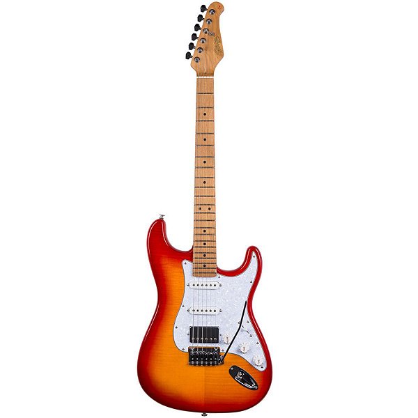 Guitarra Seizi Vintage Budokan Plus Flamed Cherry Burst