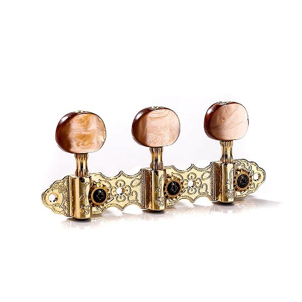 Tarraxa Para Violão Dourada/Marrom Spirit J800-GD-R1L1