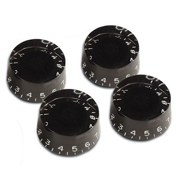 Kit com 4 Knobs Speed Redondo Gibson PRSK010 Preto