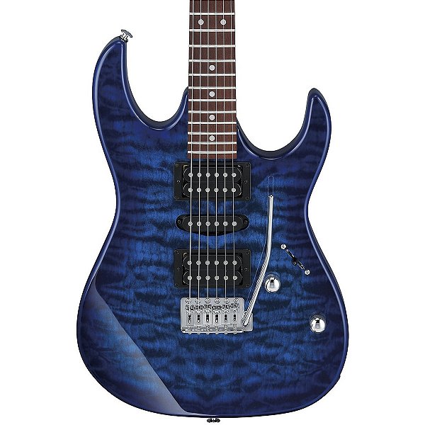 Guitarra Elétrica Ibanez GRX70QA-TBB Transparent Blue Burst