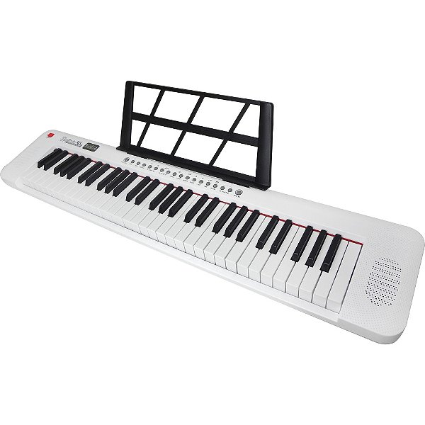 Teclado Portátil 61 Teclas Rhythmic 50WH Branco 110-220v