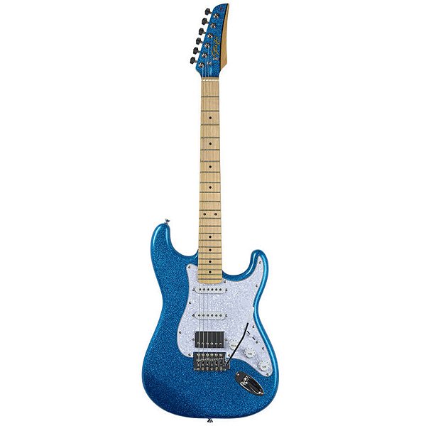 Guitarra Seizi Fun Katana Musashi HSS Royal Blue Sparkle