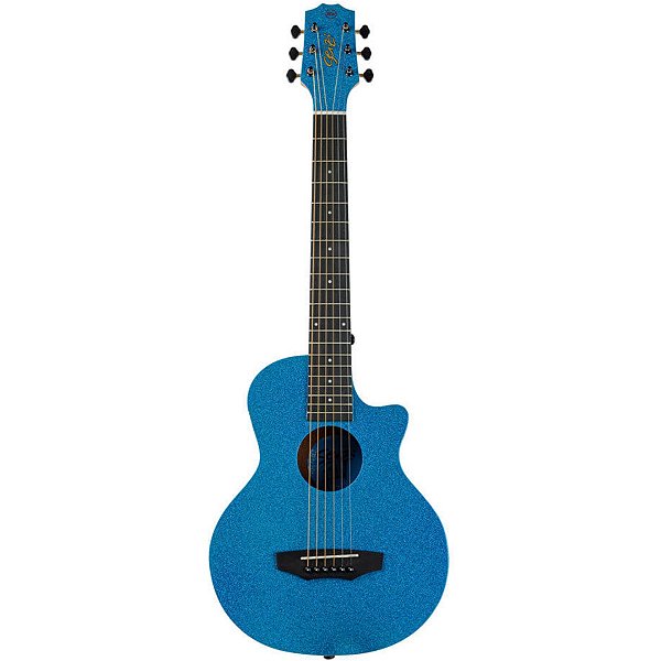 Violão Acústico Aço Seizi Fun Panda Royal Blue Sparkle