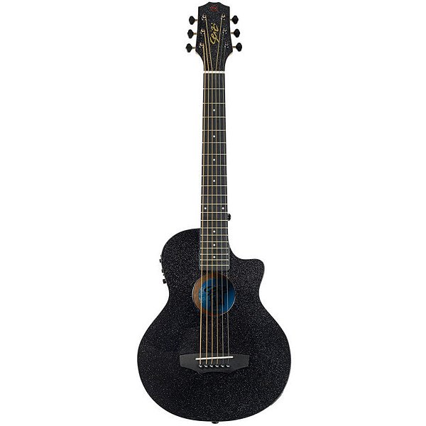 Violão Elétrico Seizi Fun Panda Aço Black Sparkle