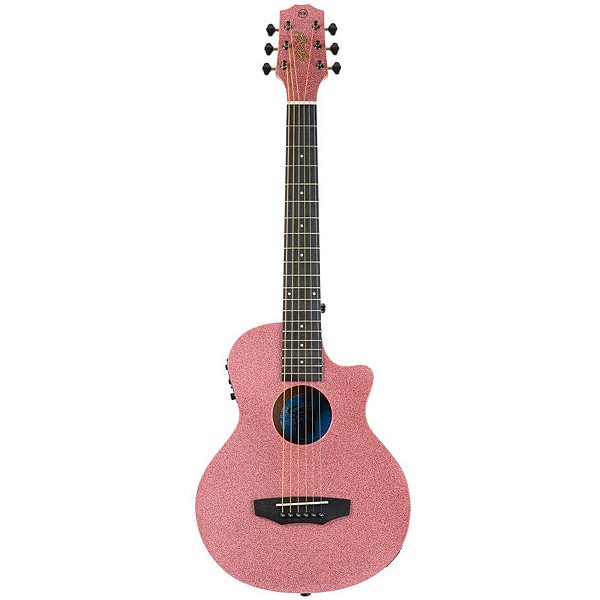 Violão Elétrico Seizi Fun Panda Aço Rose Gold Sparkle