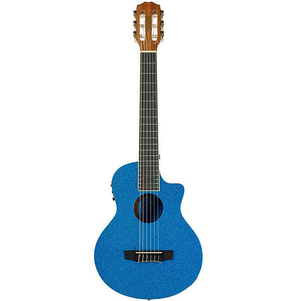 Violão Elétrico Seizi Fun Panda Nylon Royal Blue Sparkle