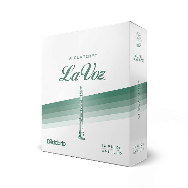 Kit com 10 Palhetas D'addario La Voz M/H para Clarineta Bb