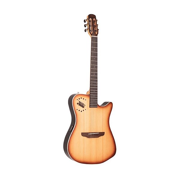Violão Flat Elétrico Marquês VN-12 Nylon Ativo Natural Sombra