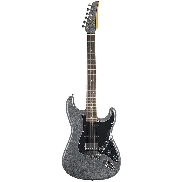 Guitarra Seizi Fun Katana Musashi Grey Sparkle Escudo Preto