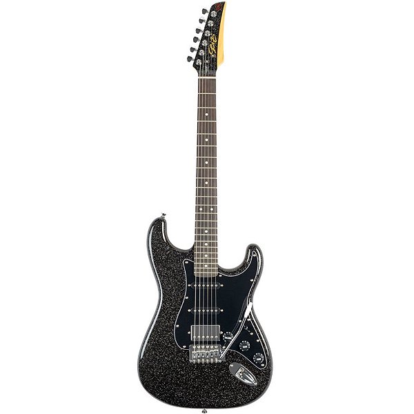 Guitarra Seizi Fun Katana Musashi Black Sparkle Escudo Preto