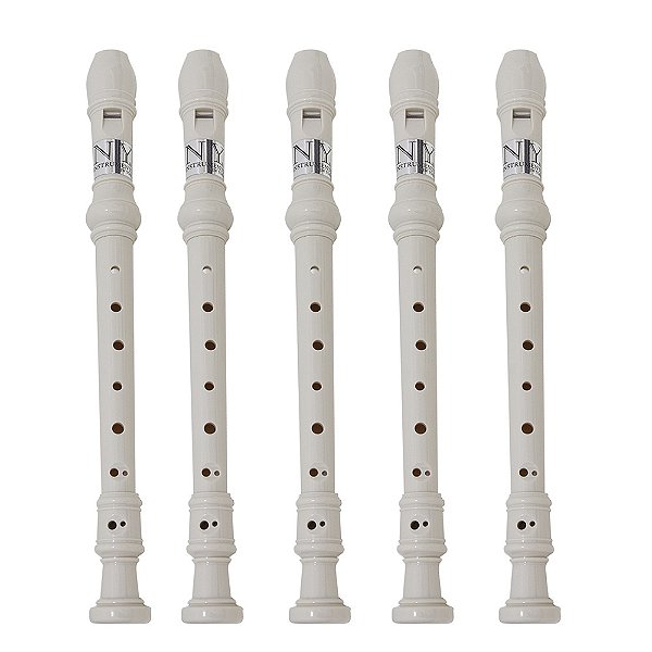 Kit com 5 Flautas Doce Barroca FL 20B New York