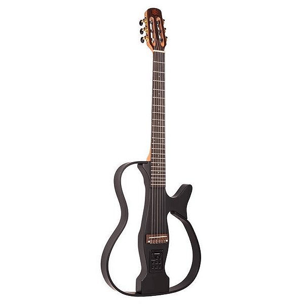Violão Vazado Marquês VN-19 Preto Nylon Ativo com Fishamn
