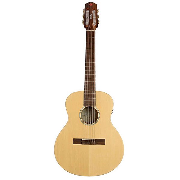 Violão Elétrico Seizi Mini Ryu Mirai Canhoto Nylon Natural