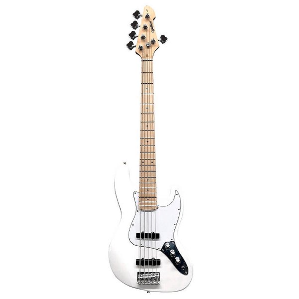Contrabaixo 5 Cordas Waldman GJJ-105 Branco Jazz Bass