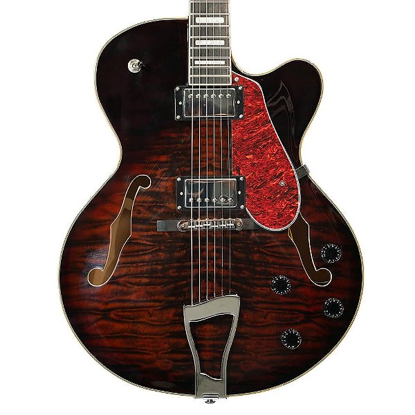 Guitarra Semi-acústica Waldman GHJ220Q BR Brown Burst