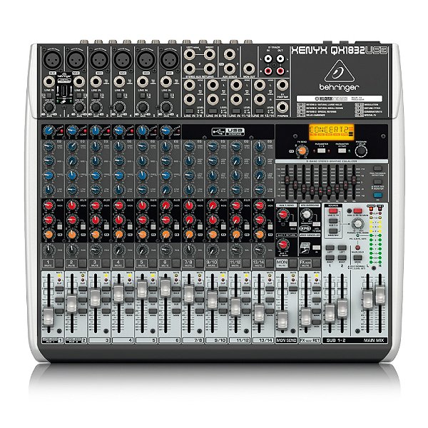 Mesa de Som Analógica Behringer Xenyx QX1832USB 18 Canais Bivolt