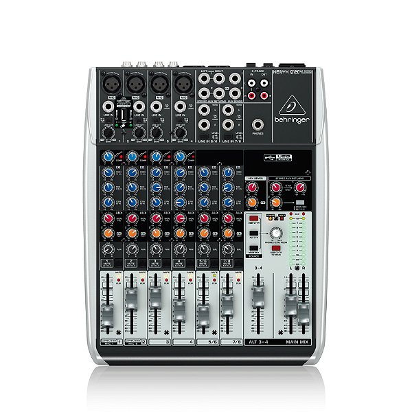 Mesa de Som Analógica Behringer Xenyx Q1204USB 12 canais Bivolt