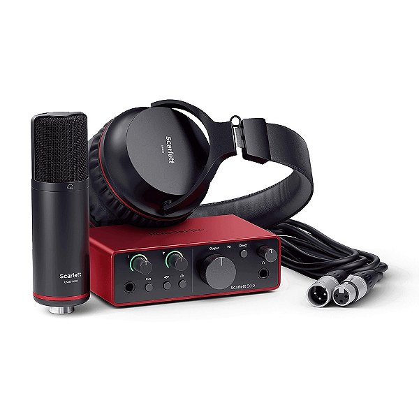 Kit Interface de Áudio Focusrite Scarlett Solo Studio 4Gen