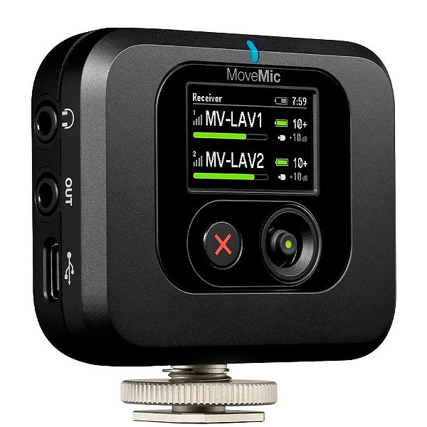Receptor Sem Fio Shure MV-R Movemic para Microfone