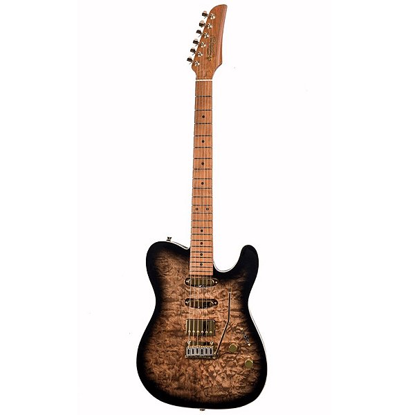 Guitarra Seizi Tele Katana Sakura HSS Quilted Black