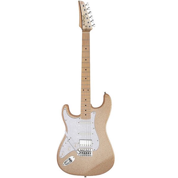 Guitarra Seizi Fun Katana Musashi Canhoto Desert Gold Sparkle