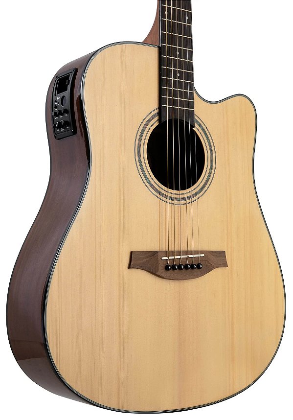 Violão Elétrico Benson GD100CE Folk Natural Cutaway Aço