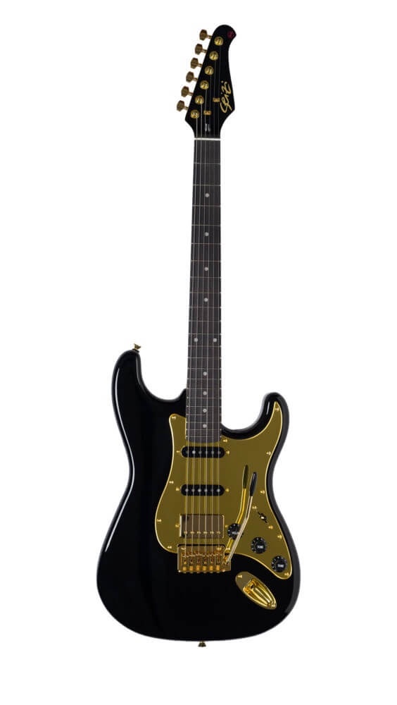 Guitarra Seizi Vintage Budokan Black Gold Mirrorred com Bag