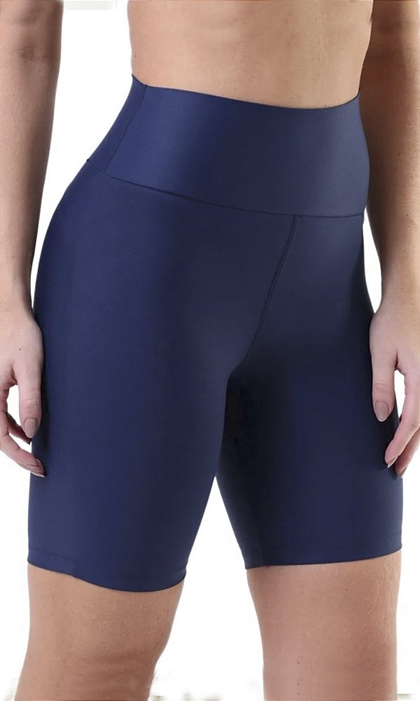 Bermuda Fitness Cumprida Feminina Lisa  Poliamida Premium UV50+