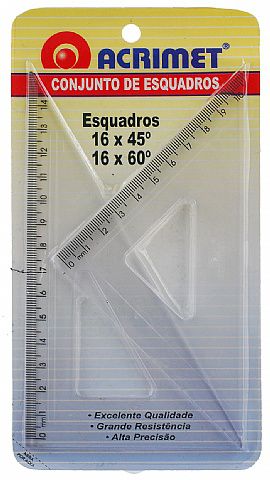 Conjunto Esquadros Escolar 45e60graus (16cm) 566.0