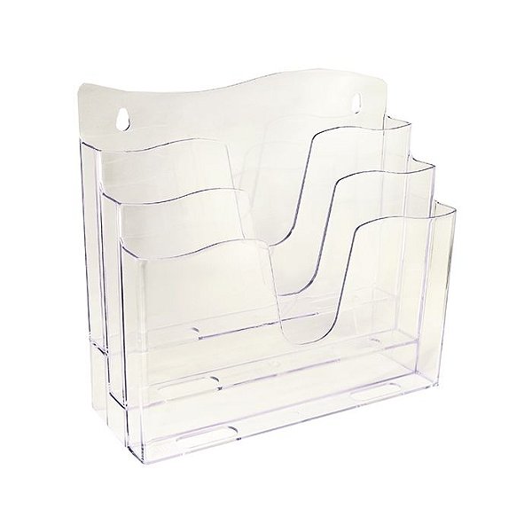 Organizador de Documentos Cristal Triplo DelloColor