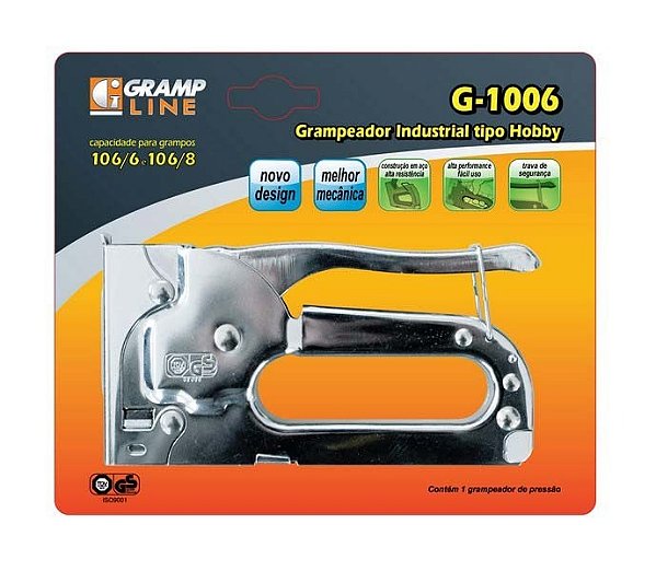 Grampeador Profissional Metálico G-1006 – Alta Resistência