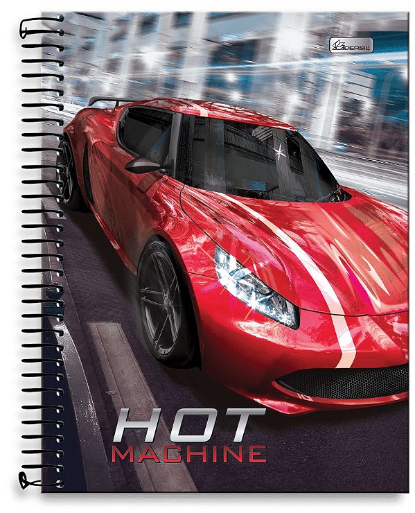 Caderno CD Univ 1Mat 96Fls Hot Machine