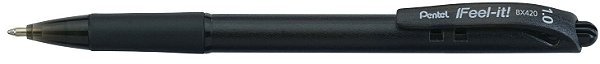 Caneta 1.0 Preta Retratil Fell it! BX420-A