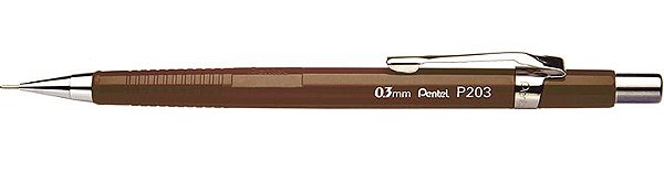 Lapiseira 0.3 Marrom Sharp P203-EPB Pentel
