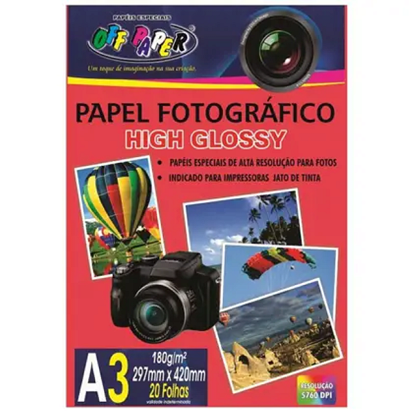 Papel Fotografico A3 180G 20Fls