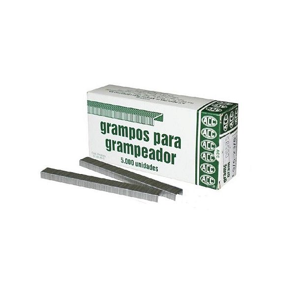 Grampo p/ Grampeador 9/6 23/6 cx c/5000unid Galvanizado