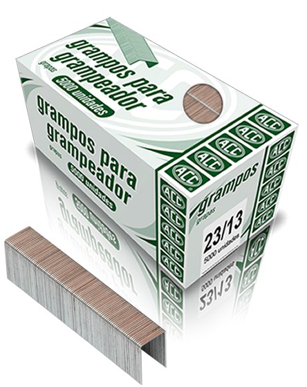 Grampo p/ Grampeador 23/13 cx 1000un Galvanizado