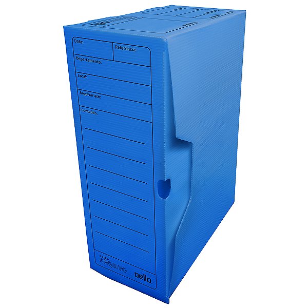 Caixa Arquivo Morto Azul PoliDello Ofício