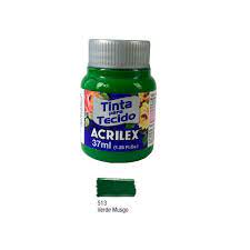 Tinta de tecido fosca 37ml verde musgo 513