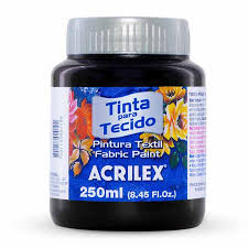 Tinta de tecido 250ml preto