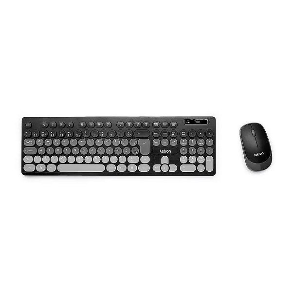 Combo Teclado e Mouse Wireless Degradê Candy Color Letron